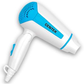  Фен Centek CT-2229 (бел/роз) 1200Вт,  2 скорости и температуры нагрева, складная ручка 