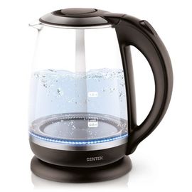  Чайник Centek CT-0015 <Sevilla> стекло, 2.0л, 2200Вт, внутрення LED подсветка, кнопка 