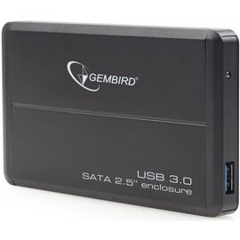  Корпус для HDD/SSD 2.5" SATA3 USB3.0 Gembird EE2-U3S-5, Black, алюминиевый 