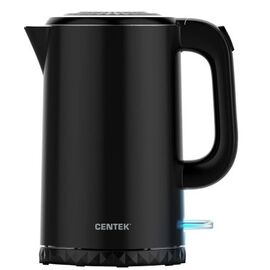  Чайник Centek СТ-0020 (черный) металл 1 7л. 2200Вт, бесшовная колба. двойные стенки 