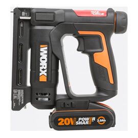  Степлер WORX WX843 20В, 2Ач х1, ЗУ 2А, кейс 