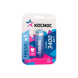  Аккумулятор Космос 18650 Li-ion 3400mAh KOC18650Li-ion34PBL1 