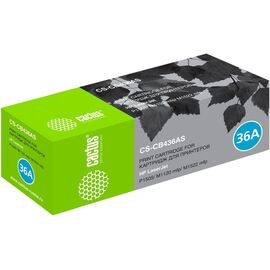 Тонер-картридж Cactus CS-CB436AS (тип CB436A) черный, 2000 стр., для HP LaserJet P1505/ M1120 mfp/ M1522 mfp 